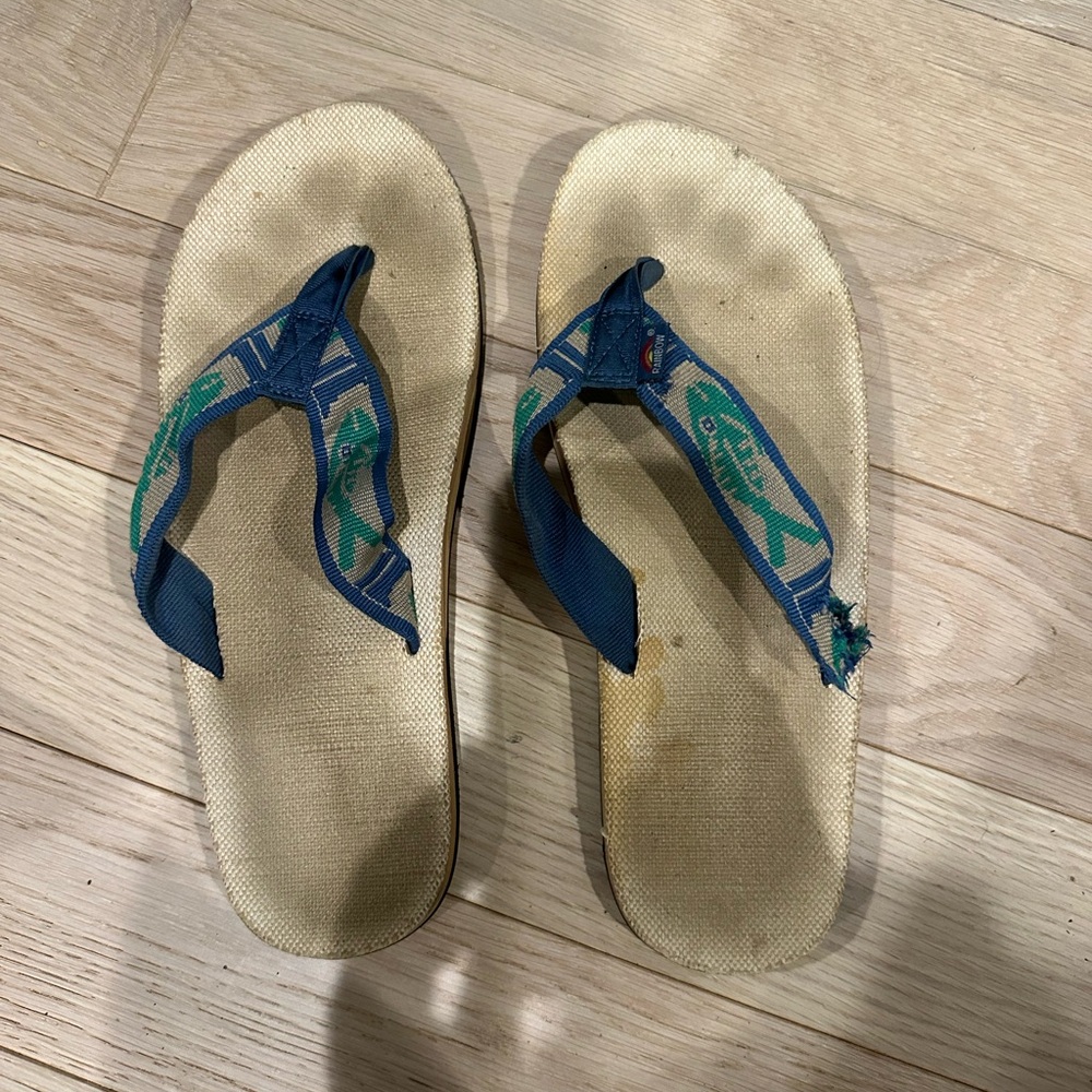 Rainbows flip flops